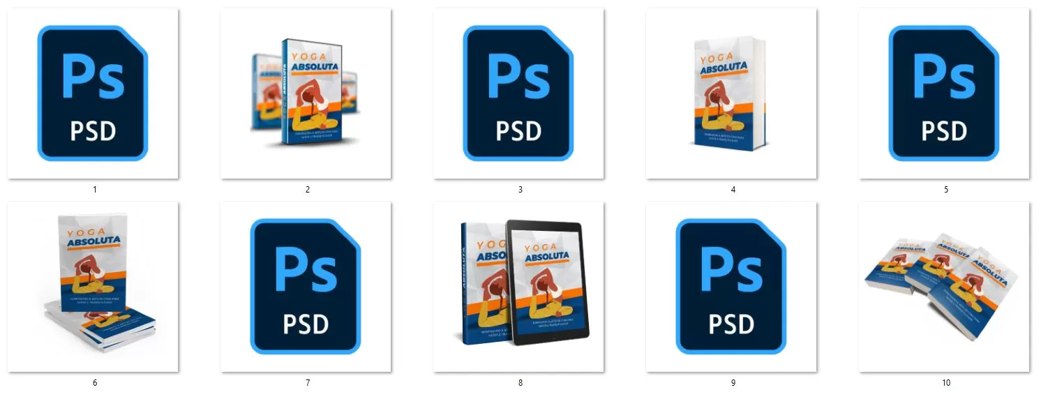 capas 3d ebook plr yoga absoluta