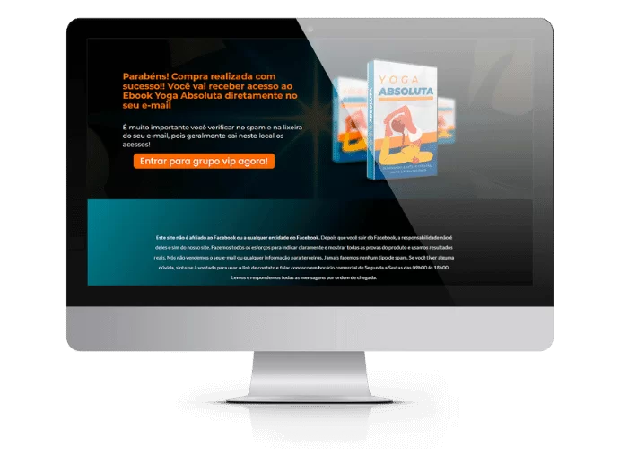 mockp ebook plr yoga absoluta pagina obrigada cartão